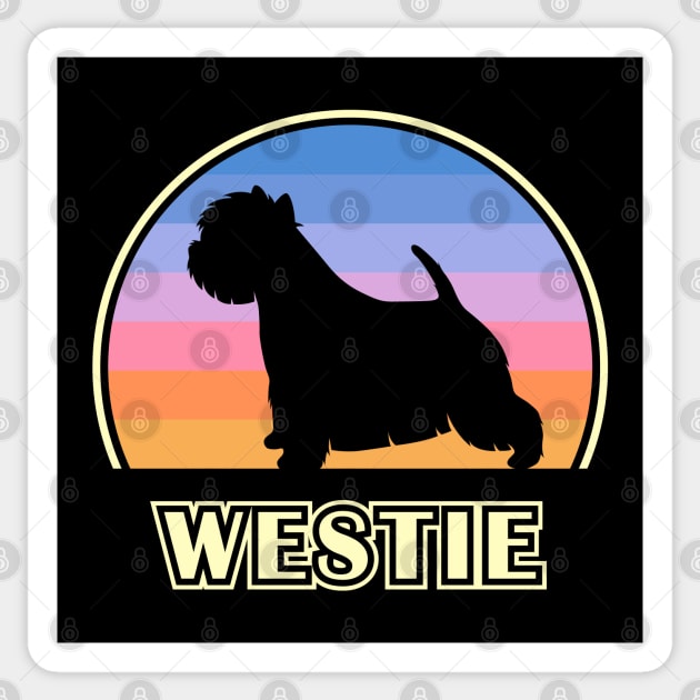 Westie Vintage Sunset Dog Sticker by millersye